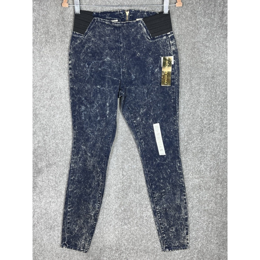 Nicki Minaj Barbz Fit Skinny Jeans Womens Juniors Size Medium Blue Stretch New